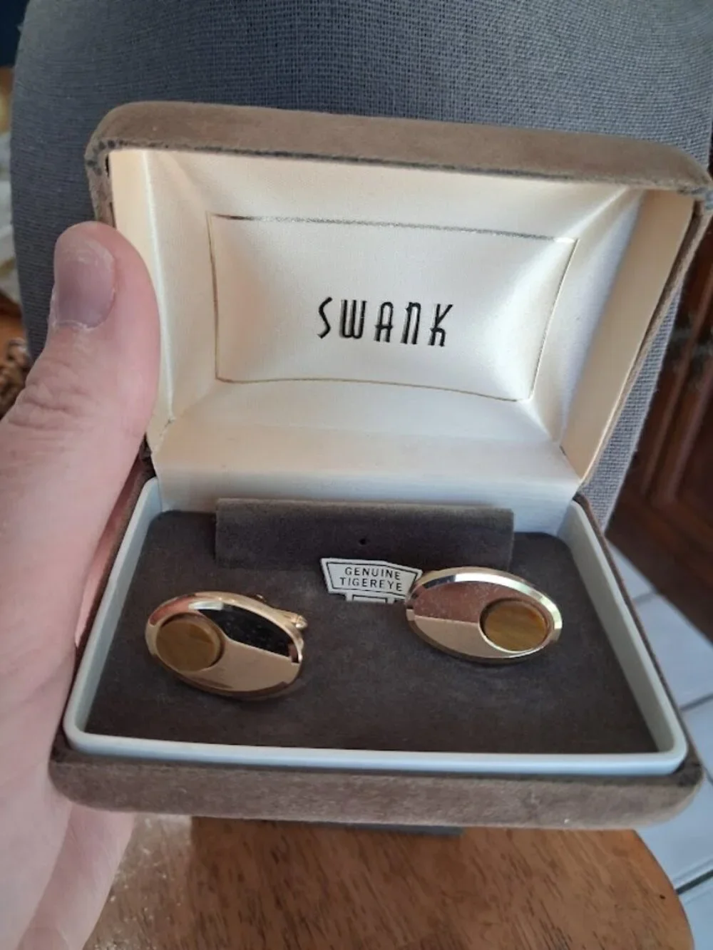 Tiger's Eye Swank cufflinks